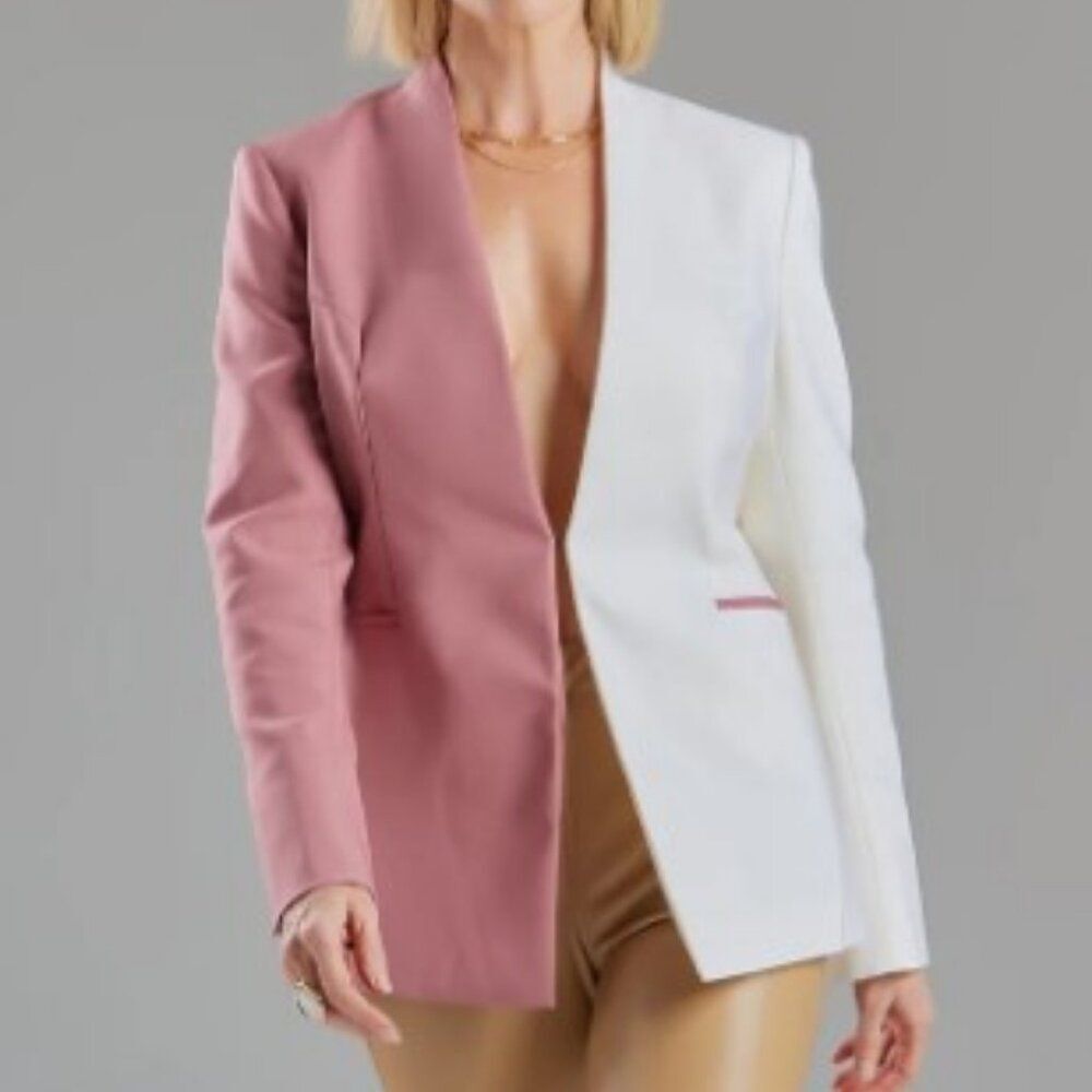 SERAGYI Nicole Blazer Two-toned Ivory/Dusty Rose Size 6, 8, 10 NWT